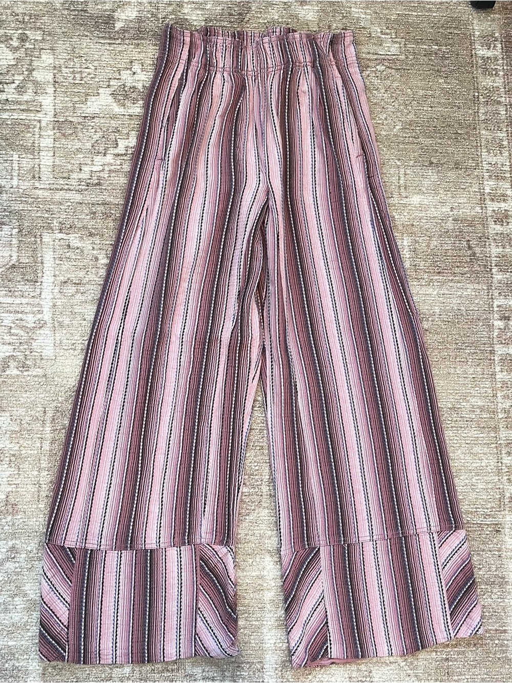 ‼️FREE PEOPLE‼️Striped Wide Leg Pants,